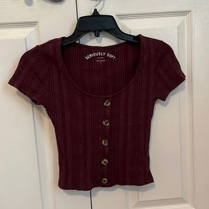 cropped fitted t-shirt from aeropostale, size small